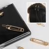 15 Pcs Hair Pins Hair Clips Alloy Safety Pin Shape Hairpin Barrettes Goth Hair Pins Set Hairdressing Tool Hair Accessories (Gold) view 4