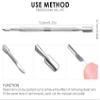 siyuwuro Cuticle Pusher with Dual Ended Spoon Pusher Stainless Steel Nail Cleaning Pusher Durable Nail Care Tool for Manicure Pedicure, Nail Art Salon/Spa/Home Use view 3