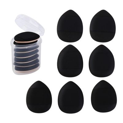 7pcs Mini Triangle Powder Puff, Mini Makeup Puff Finger Powder Puff,Makeup Sponges Makeup Tools for Foundation,Cream and Powder(black)
