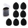 7pcs Mini Triangle Powder Puff, Mini Makeup Puff Finger Powder Puff,Makeup Sponges Makeup Tools for Foundation,Cream and Powder(black) view 1
