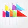 BILIKEYU Versatile Set Of 20 Orange Triangle Flags For Garden Marking Dog Training And Events With A Variety Of Functional Flags Home Decor (White, One Size) view 4