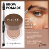 Note Cosmetique Brow Pomade Pigmented Eyebrow Pomade with Dual-Ended Brush - Smudgeproof, Waterproof Eye Brow Filler - 01 Light Brown - 0.16 oz view 2