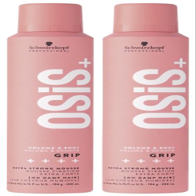 OSiS+ Grip Extreme Hold Mousse, 6.76 oz (2 Pack)  Extra Strong Control and Volume with Lasting Definition and Natural Shine  Volumizing Formula Protects Against Blow Dry Damage