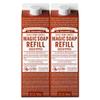 Dr. Bronner's Magic Soap-Pure-Castile Liquid Refill (Eucalyptus, 32 ounce, 2-Pack) - Regenerative Organic Certified Oils, For Body, Hair, Laundry, Pets & Dishes, Concentrated, Vegan, Non-GMO view 1