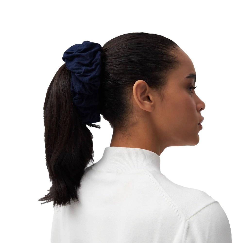 Femple Modest Scrunchies | Womens Hair Volume Scrunchie | Suitable For All Hair Types Hair Accessories (Navy)