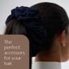 Femple Modest Scrunchies | Womens Hair Volume Scrunchie | Suitable For All Hair Types Hair Accessories (Navy) view 4