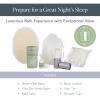 Scentered Prepare for a Great Night's Sleep Bath Set - Bath Salts, Aromatherapy Balms, Body Loofah, Hair Tie & Shower Cap - Relaxing Bath Set for Restful Sleep view 2