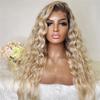 13X4 Blonde Lace Front Wig Human Hair Ombre Deep Wave Frontal Wig 13X6 HD Lace Loose Curly Lace Front Human Hair Wigs view 1