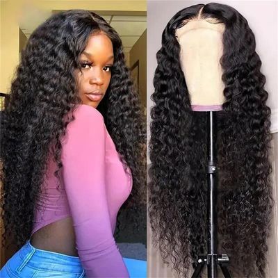 13X4 13X6 Deep Wave Transparent Lace Frontal Human Hair Wigs Brazilian Human Remy Curly Hair For Black Women Deep Wave