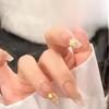 ZIIVIEVS Summer hand-painted tulip nail patches for beautiful wearing and refreshing mid to long nails(Ladder,S) view 1