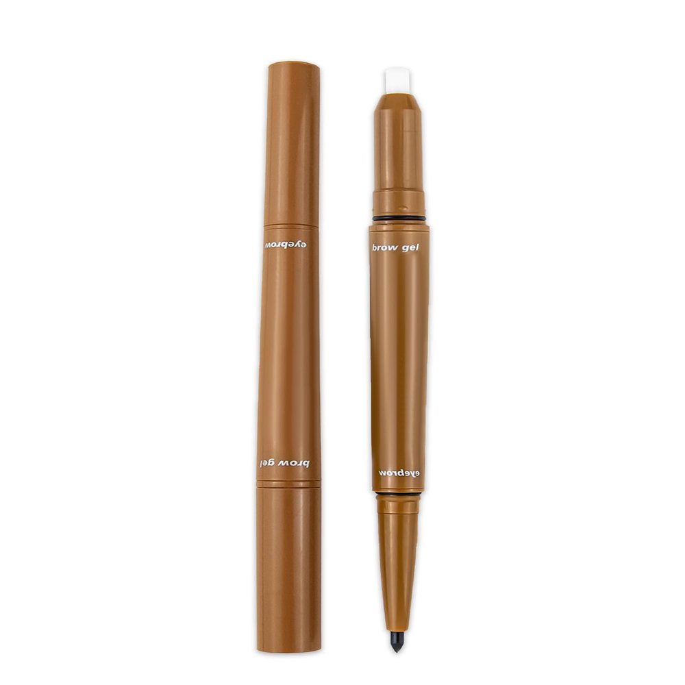 2-in-1 Eyebrow Pen & Brow Freeze Gel: Sketch, Define & Set - Waterproof, Smudge-Proof, Long-Lasting Definition, Eyebrow Crayon Pomade + Clear Eyebrow Wax Pencil, Brow Lift for Natural Look-Black
