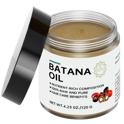 Batana Hair Growth Oil - 100% Natural, Organic, Honduran Source - Prevents Loss, Moisturizes Scalp, Restores Dry Hair - 4.23 OZ