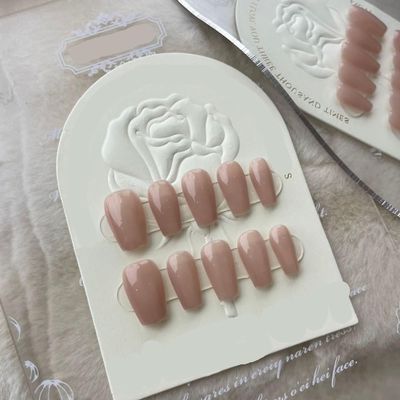 ZIIVIEVS New Handmade Nail Wearing Heavy Industry Long Nail Handmade Nail Beautification False Nail Patch(Coffin type,XS)