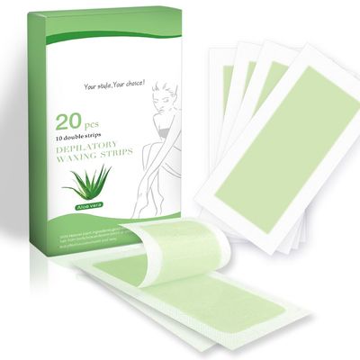 Wax Strips for Hair Removal Bikini Wax Strips Body Face Waxing Strips for Women Legs, Arms, Face, Underarms Waxing Strips Body Hair Removal 20 pcs