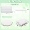 240+1 Pack White Compressed Facial Sponges, Luxiv Round Compress Face Cleaning Sponge for Estheticians Face Sponge Soft Compressed Makeup Sponges with Travel case (3.1", Count, 360) view 2