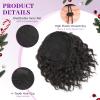 Isaic Ponytail Extension 8 Inch Short Curly Ponytails Drawstring Ponytail for Black Women Natural Black Wavy Pony Tails Hair Extensions Synthetic Hairpiece For Daily Use view 2