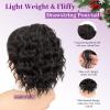 Isaic Ponytail Extension 8 Inch Short Curly Ponytails Drawstring Ponytail for Black Women Natural Black Wavy Pony Tails Hair Extensions Synthetic Hairpiece For Daily Use view 3
