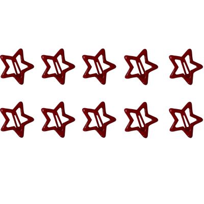 boxidixi 10 Pack Metal Snap Hair Clip Small Red Hair Barrettes Hair Pins Hair Accessories For Women Kid Toddlers Girls Small Mini