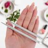 Andibro Cuticle Pusher Tool,2Pcs Stainless Steel Cuticle Remover Nail Cleaner Gel Fingernails Dead Skin Polish Peeler for Professional Manicure Pedicure Nail Art Care view 2