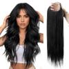 Full Shine Half Part Wig Natural U Part Human Hair Wig 22 Inch U Part Wig Black Full Head Half U Shape Straight 175g view 1