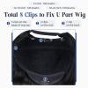 Full Shine Half Part Wig Natural U Part Human Hair Wig 22 Inch U Part Wig Black Full Head Half U Shape Straight 175g view 4