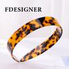 Fdesigner Parcelona French Headbands Wide Tortoise Shell Hair Bands Brown Celluloid Head Band Women Hair Accessories view 4