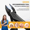 BEZOX Toe Nail Clippers for Thick Toenails for Seniors  Raised Cutting Edge Ingrown Toenail Clippers, Ergonomic Design Toenail Scissors for Thick Nails, Podiatrist Recommended - Black view 4