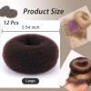 12 Pcs Hair mesh for updos Hair Bun Maker Donut, Large Hair Donuts for Buns Ring Style Ballet Hair Bun Hair Accessories Bulk Sock Bun,hair buns view 2