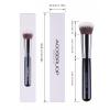 ACOSBRUOP Foundation Brush, Round Top Kabuki Foundation Brush and Professional Grade Makeup Brush for Liquid Blending Mineral Powder Bufting Stippling Makeup Tools, Black view 2