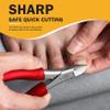 BEZOX Toe Nail Clippers for Thick Toenails for Seniors  Raised Cutting Edge Ingrown Toenail Clippers, Ergonomic Design Toenail Scissors for Thick Nails, Podiatrist Recommended - Red view 2