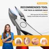 BEZOX Toe Nail Clippers for Thick Toenails for Seniors  Raised Cutting Edge Ingrown Toenail Clippers, Ergonomic Design Toenail Scissors for Thick Nails, Podiatrist Recommended - Red view 4