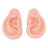 Silicone Ear Model 1 Pair Soft Ear Model, Human Ear Model Flexible Fake Ear Simulation Ear Model for Earrings Display Ear Piercing Exercise Display Props, Realistic Body Ear view 3