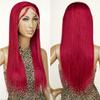 13x4 Glueless Lace Front Wig Human Hair HD Transparent Pre Plucked Pre Bleached Pre Cut Wig Brazilian Virgin Straight Hair Wigs for Black Women 150% Density glueless wig 99J Dark Burgundy 16inch view 2