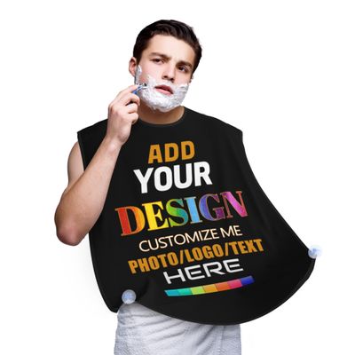 Custom Beard Bib Apron Personalized Photo Logo Name Text Beard Hair Catcher Beard Bib Apron for Men Shaving Trimming Father's Day Valentine's Day