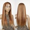 13x4 Glueless Lace Front Wig Human Hair HD Transparent Pre Plucked Pre Bleached Pre Cut Wig Brazilian Virgin Straight Hair Wigs for Black Women 150% Density glueless wig P4/27 - Honey Blond, 16inch view 2