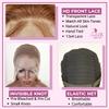 13x4 Glueless Lace Front Wig Human Hair HD Transparent Pre Plucked Pre Bleached Pre Cut Wig Brazilian Virgin Straight Hair Wigs for Black Women 150% Density glueless wig P4/27 - Honey Blond, 16inch view 3