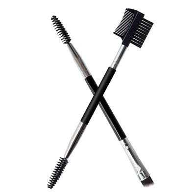 2pcs Eyebrow Eyelash Shaper Eyebrow Brush Comb Double Head Brush Makeup Grooming Tool Cosmetic with 3 Different Spoolie Brushes for Separating Lashes, Eliminating Mascara Clumps, Grooming Brows
