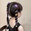 Asnewa Colorful Telephone Wire Hair Bands, Spiral Hair Ties Phone Cord, Hair Coils Phone Cord Hair Ties, Elastic Braided Telephone Cord Hair Accessories, Ponytail Holder Accessories (4PCS 02) view 2
