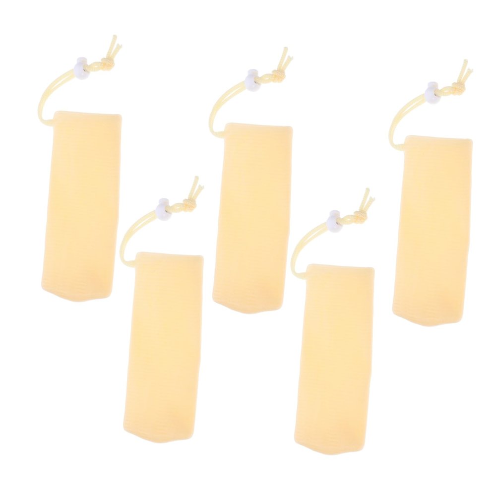 BCOATH 5pcs Soap Foaming Net Pouch for Easy Lathering and Travel Skin-Friendly Pe Material Soap Bag for Cleansing for Sharing and Bathing