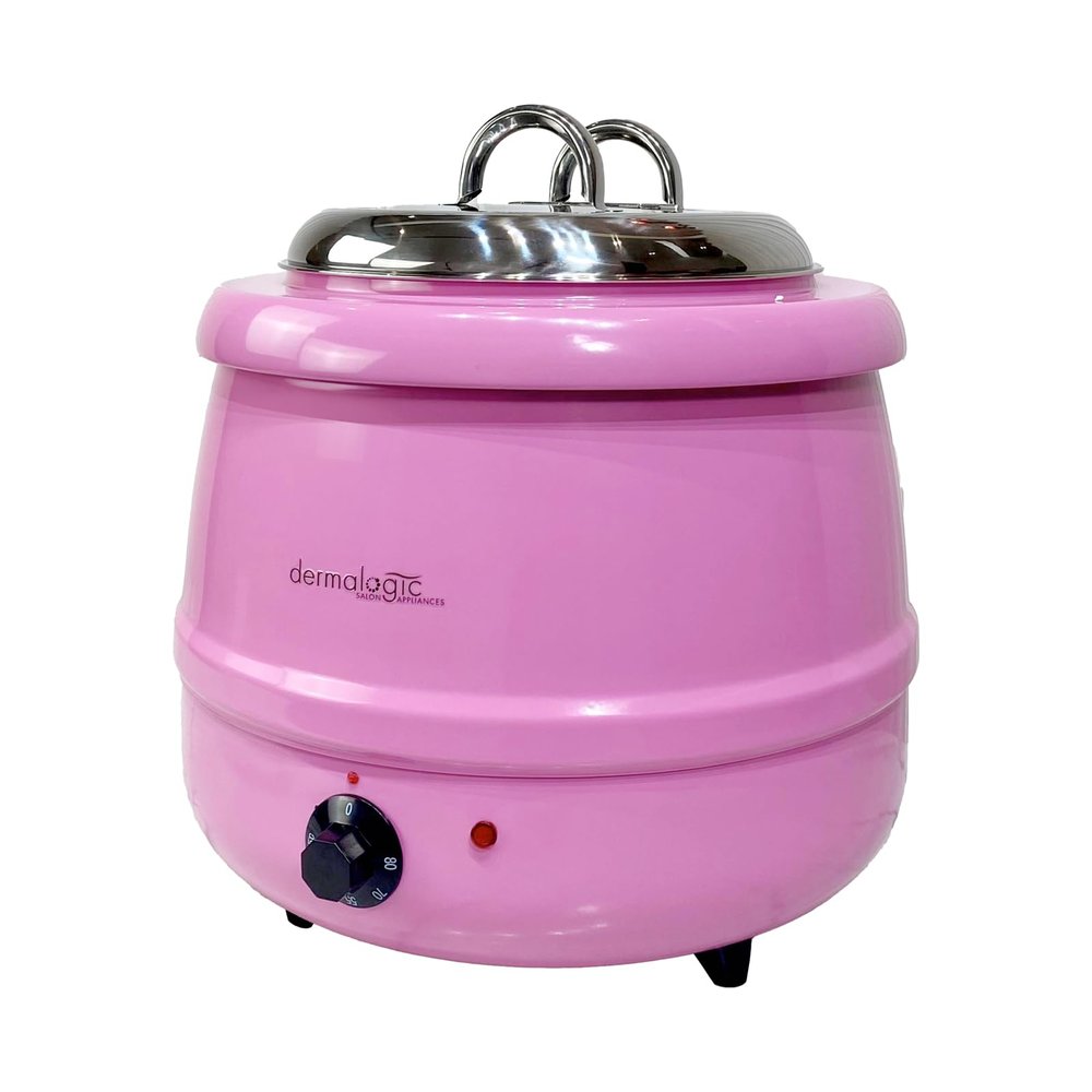 DERMALOGIC Paraffin Wax Kettle Warmer Salon Spa Professional 13L Capacity, Pink
