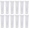 12PCS 100ml/3.4oz Empty Clear Plastic Squeeze Soft Tubes with Flip Cover Lotion Bottle Travel Sample Packing Cosmetic Makeup Container Storage Vials for Facial Cleanser Lotion Toiletries ( Glossy ) view 1