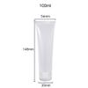 12PCS 100ml/3.4oz Empty Clear Plastic Squeeze Soft Tubes with Flip Cover Lotion Bottle Travel Sample Packing Cosmetic Makeup Container Storage Vials for Facial Cleanser Lotion Toiletries ( Glossy ) view 2