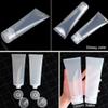 12PCS 100ml/3.4oz Empty Clear Plastic Squeeze Soft Tubes with Flip Cover Lotion Bottle Travel Sample Packing Cosmetic Makeup Container Storage Vials for Facial Cleanser Lotion Toiletries ( Glossy ) view 4