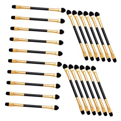 minkissy 20pcs Dual-end Eye Shadow Brush for Women Soft Synthetic Hair Makeup Brushes for Precise Application and Blending Lightweight and Portable Eye Makeup Tools