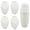 ANATTASOUL 6 Pack Silicone Elastic Sleeves Leak Proof Silicone Elastic Bottle Covers White Reusable Elastic Sleeve for Travel Toiletry Accessory Shampoo Lotion Bottles view 1