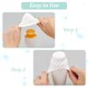 ANATTASOUL 6 Pack Silicone Elastic Sleeves Leak Proof Silicone Elastic Bottle Covers White Reusable Elastic Sleeve for Travel Toiletry Accessory Shampoo Lotion Bottles view 3