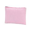 101 BEACH Women's Fashion Print Cosmetic Makeup Accessory Zippered Pouch (Pink Seersucker) view 1