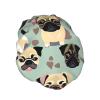 Cute Chihuahua Pug Pattern Shower Cap For Women, Reusable Shower Cap, Waterproof Bath Cap For Women Long Hair view 2