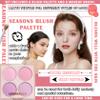 4 Colors Blush Palette for Cheeks - Face Matte Contour Makeup Palette, Buildable Shimmer Facial Cheek Blusher Shades, Blendable Cosmetic With Brush 02 view 2
