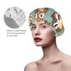 Animal Cartoon Owls Cute Shower Cap For Women, Reusable Shower Cap, Waterproof Bath Cap For Women Long Hair view 4